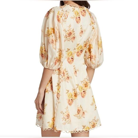 Zimmermann Rosa Linen Floral Minidress size 1/us size 6 - Picture 5 of 13